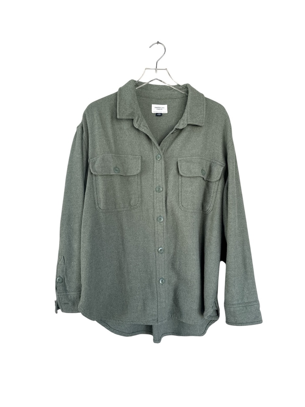 American Eagle Outfitters Olive Green Oversized Shacket | Size Large